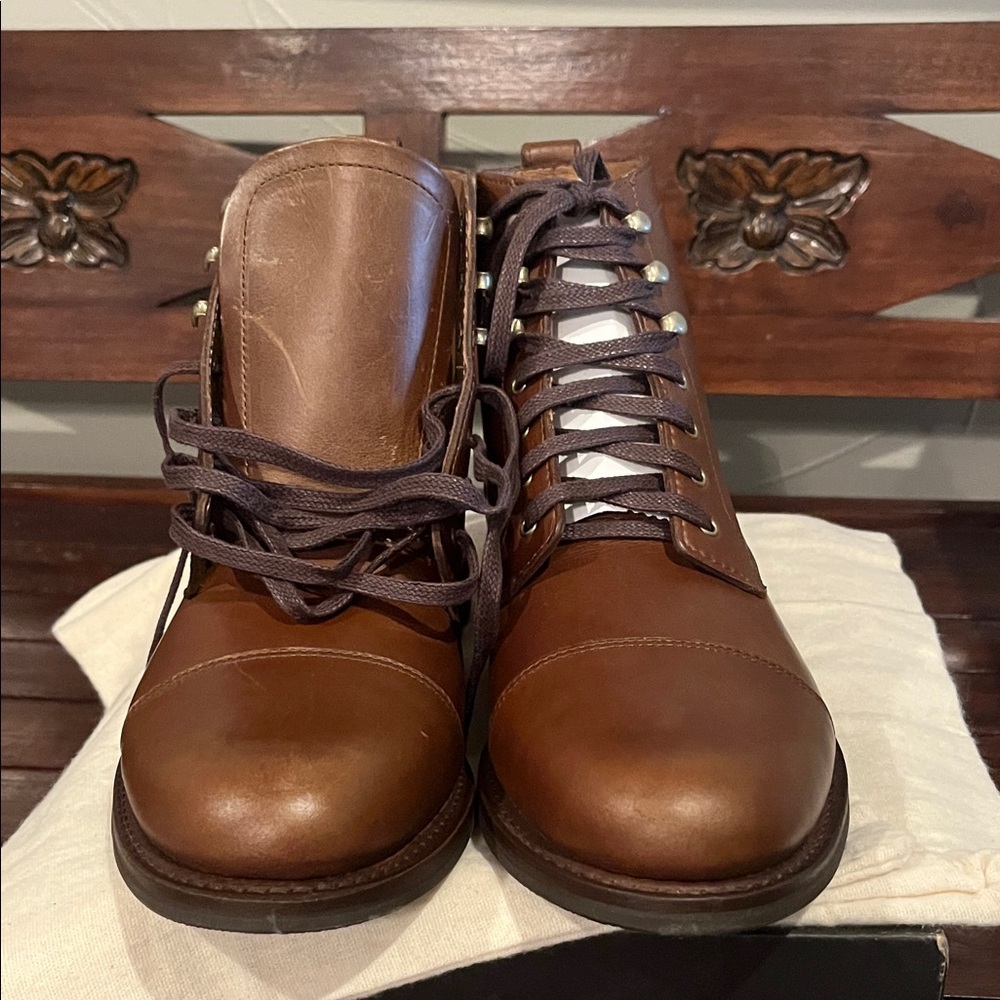 NWT J. Crew Kenton Leather Cap Toe Boot. Size 9.5 - Picture 2 of 14